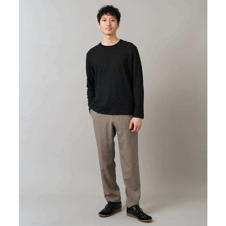 ブロックリンクスジャカードクルーネックＴシャツ通勤 ビジネス ジャケット | a.v.v【MEN】 | 詳細画像12 