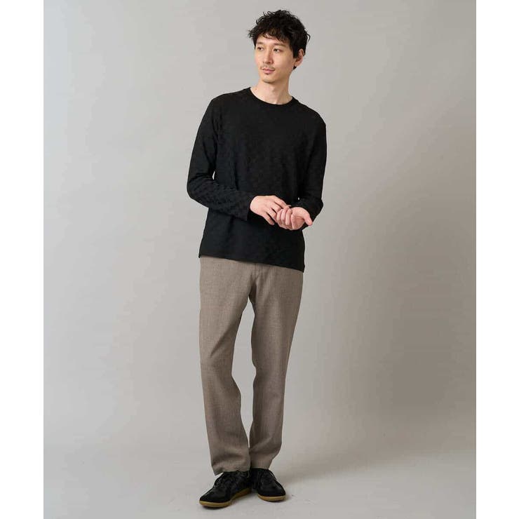 ブロックリンクスジャカードクルーネックＴシャツ通勤 ビジネス ジャケット | a.v.v【MEN】 | 詳細画像15 