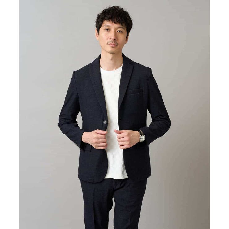 ブロックリンクスジャカードクルーネックＴシャツ通勤 ビジネス ジャケット | a.v.v【MEN】 | 詳細画像20 