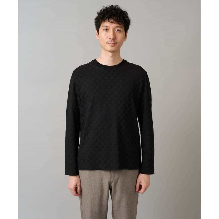 ブロックリンクスジャカードクルーネックＴシャツ通勤 ビジネス ジャケット | a.v.v【MEN】 | 詳細画像26 