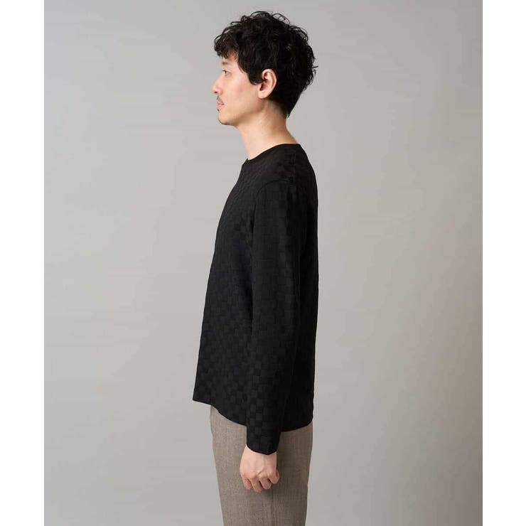 ブロックリンクスジャカードクルーネックＴシャツ通勤 ビジネス ジャケット | a.v.v【MEN】 | 詳細画像27 