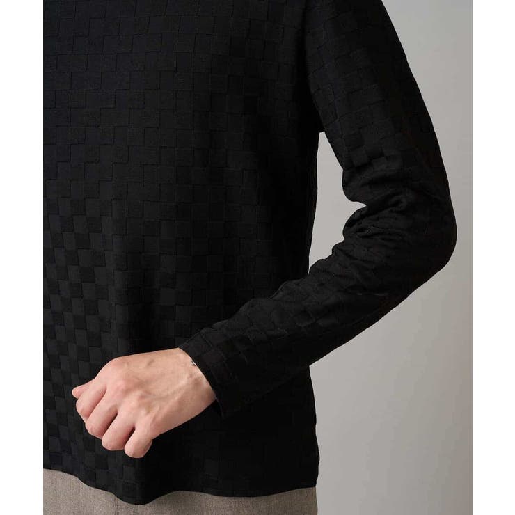 ブロックリンクスジャカードクルーネックＴシャツ通勤 ビジネス ジャケット | a.v.v【MEN】 | 詳細画像30 