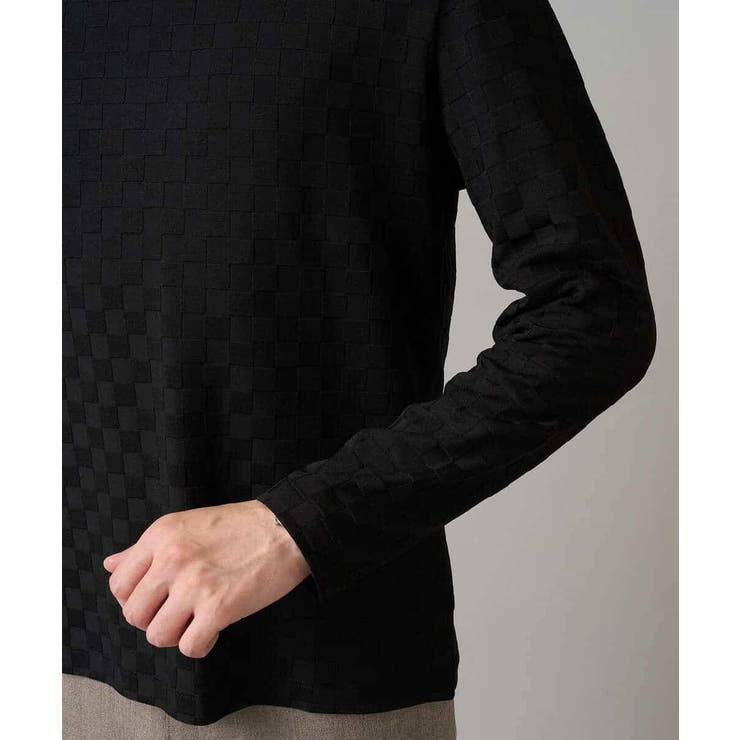 【ジャケット映えカットソー】ブロックリンクスジャカードクルーネックＴシャツ 通勤… | a.v.v【MEN】 | 詳細画像36 