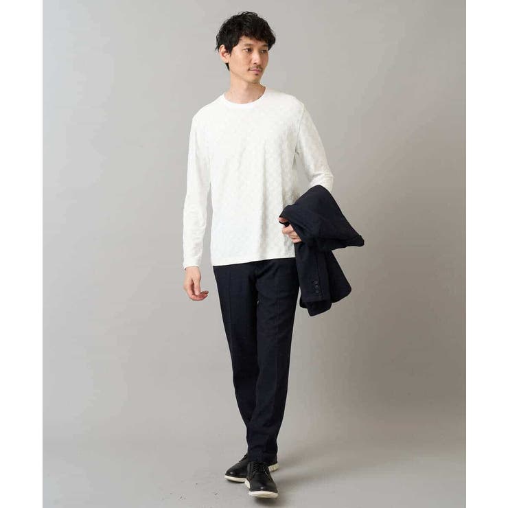 ブロックリンクスジャカードクルーネックＴシャツ通勤 ビジネス ジャケット | a.v.v【MEN】 | 詳細画像5 