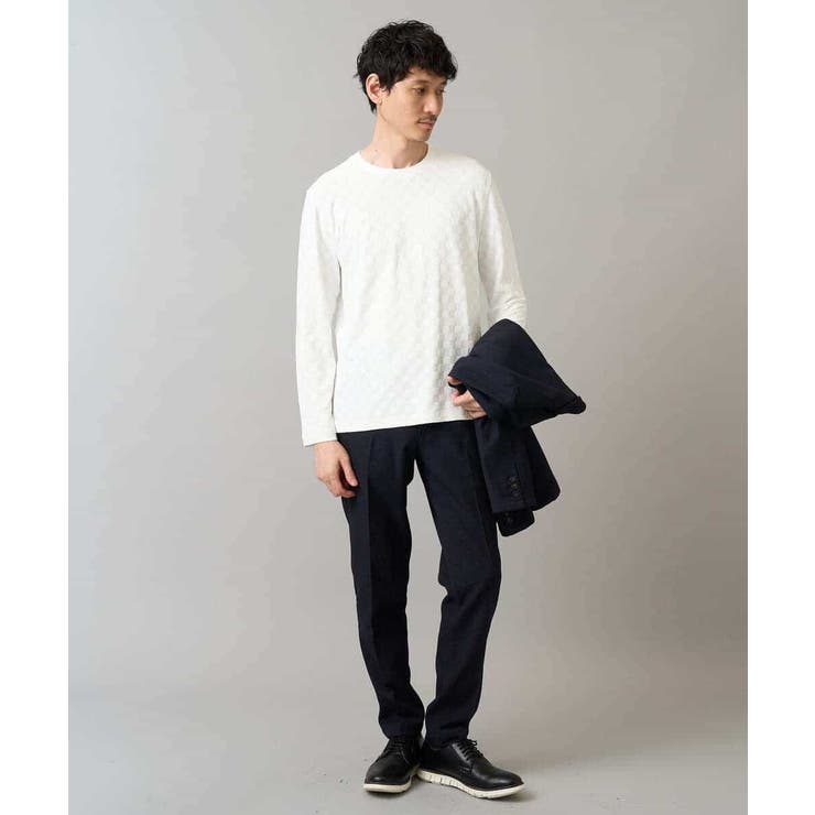 ブロックリンクスジャカードクルーネックＴシャツ通勤 ビジネス ジャケット | a.v.v【MEN】 | 詳細画像6 