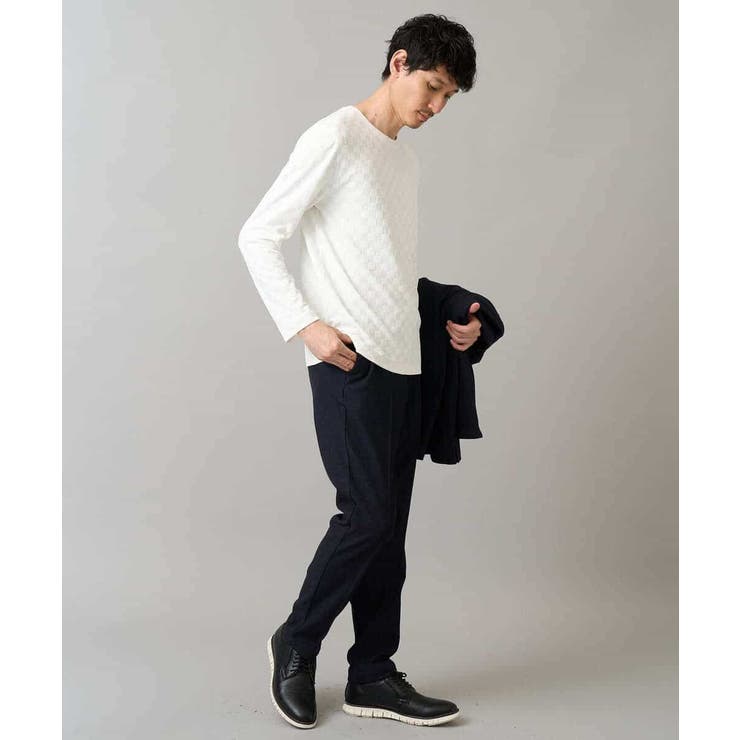 ブロックリンクスジャカードクルーネックＴシャツ通勤 ビジネス ジャケット | a.v.v【MEN】 | 詳細画像7 