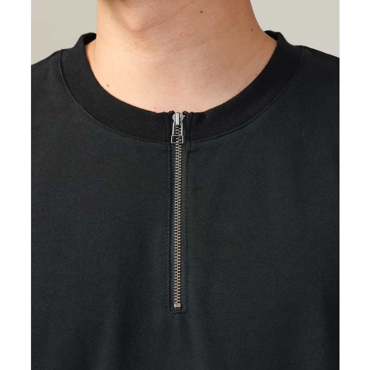 【主役TOPS】ハーフジップバックシャン切替カットソー(デザテクシリーズ） | a.v.v【MEN】 | 詳細画像13 