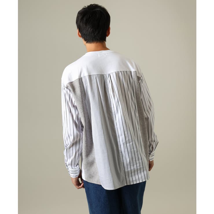 【主役TOPS】ハーフジップバックシャン切替カットソー(デザテクシリーズ） | a.v.v【MEN】 | 詳細画像7 