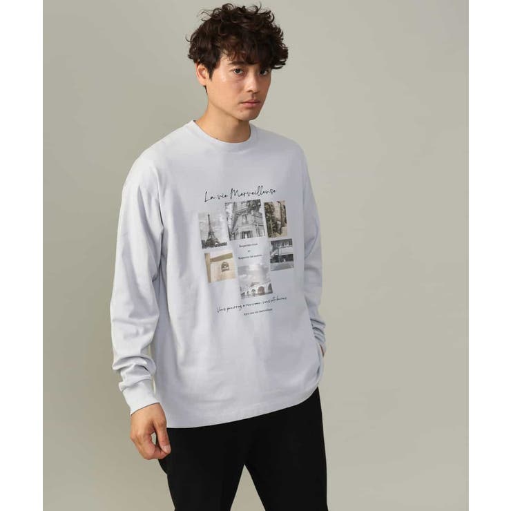 【大人気PARISモチーフ】フォトプリントワイドシルエットロングTシャツ | a.v.v【MEN】 | 詳細画像9 
