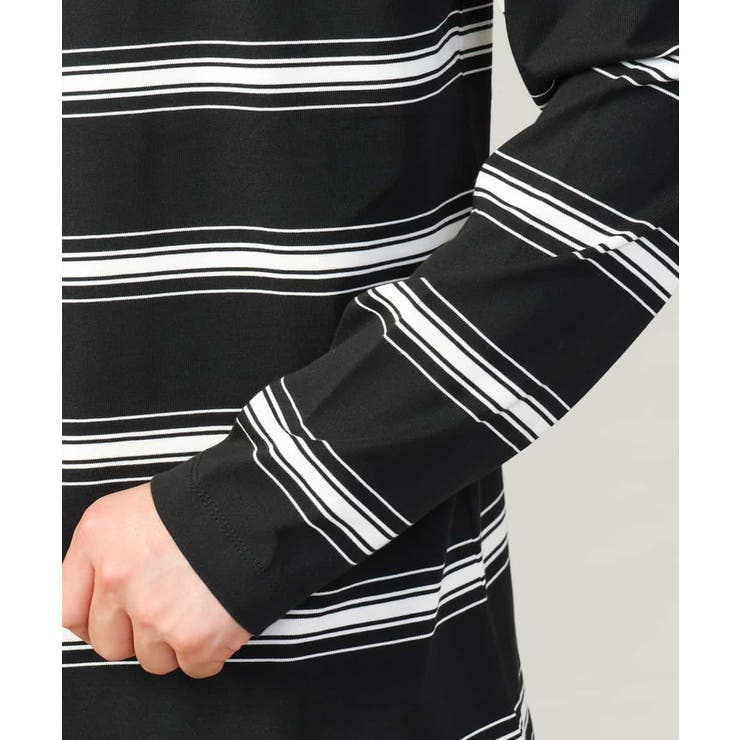 【着映えロンT】ランダムボーダーセミワイドシルエットロングTシャツ | a.v.v【MEN】 | 詳細画像10 