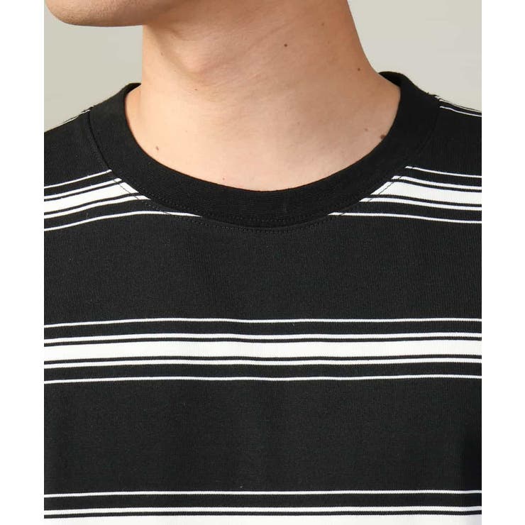 【着映えロンT】ランダムボーダーセミワイドシルエットロングTシャツ | a.v.v【MEN】 | 詳細画像9 