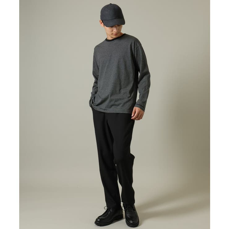 【万能インナー】細ボーダーセミワイドシルエットロングTシャツ | a.v.v【MEN】 | 詳細画像10 