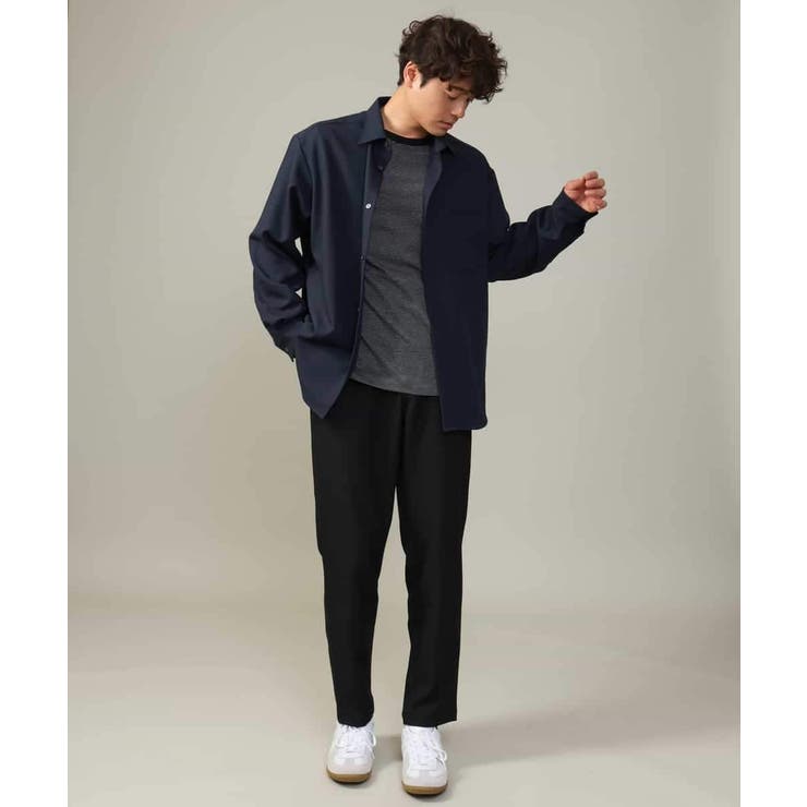 【万能インナー】細ボーダーセミワイドシルエットロングTシャツ | a.v.v【MEN】 | 詳細画像19 