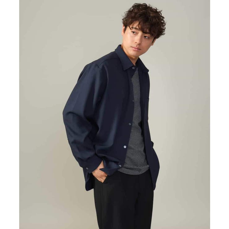 【万能インナー】細ボーダーセミワイドシルエットロングTシャツ | a.v.v【MEN】 | 詳細画像26 