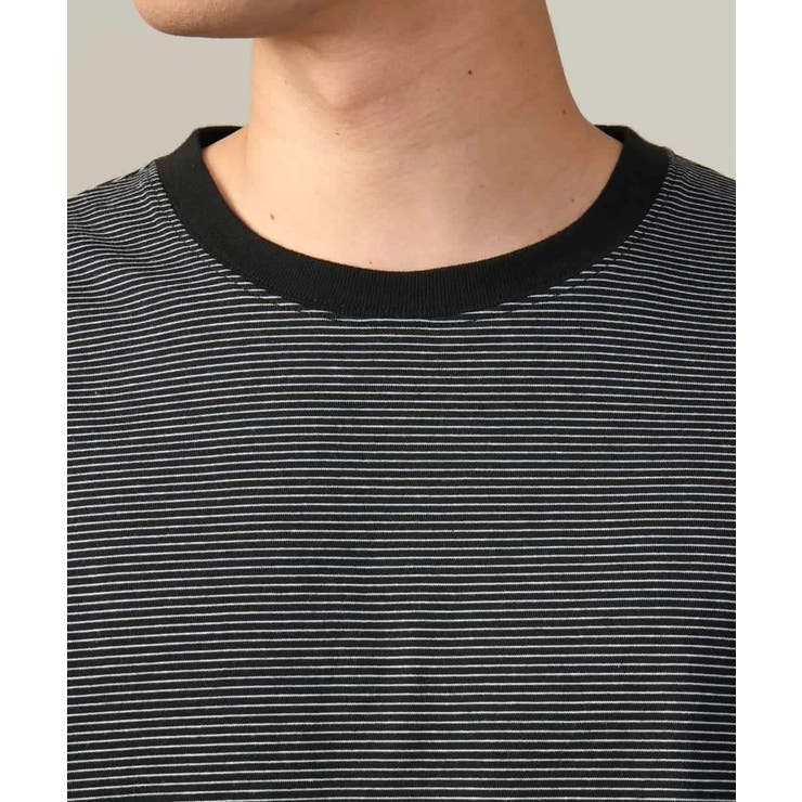 【万能インナー】細ボーダーセミワイドシルエットロングTシャツ | a.v.v【MEN】 | 詳細画像32 