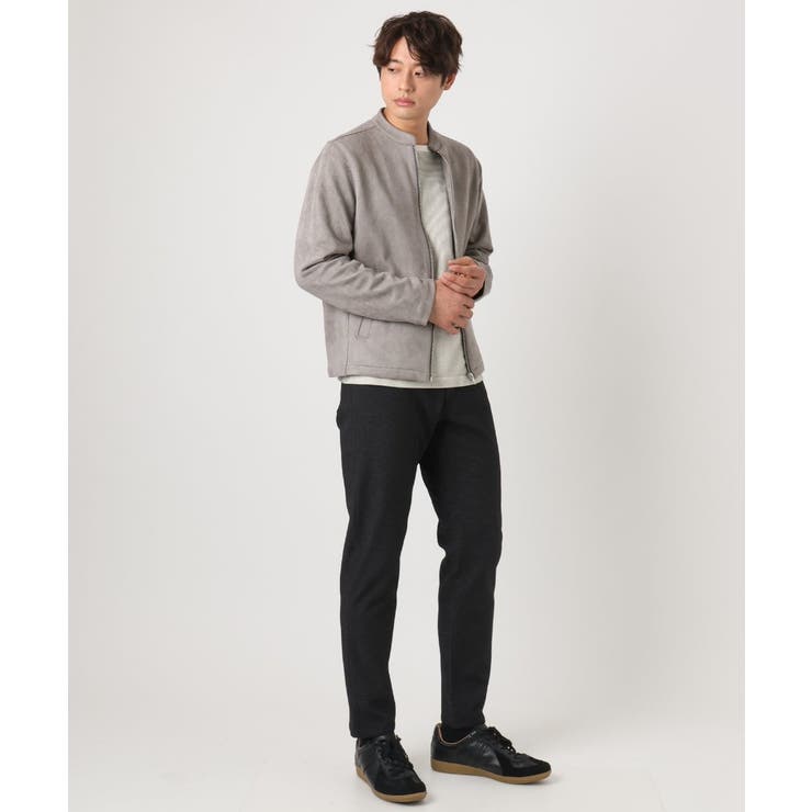 【万能インナー】細ボーダーセミワイドシルエットロングTシャツ | a.v.v【MEN】 | 詳細画像4 