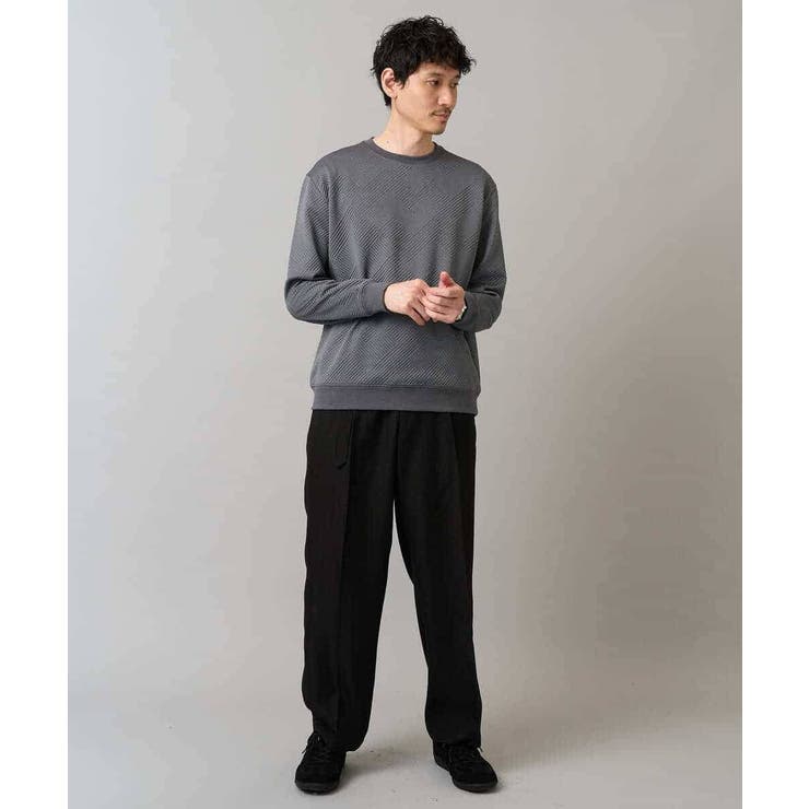 幾何ジャカードセミワイドシルエットプルオーバー | a.v.v【MEN】 | 詳細画像12 