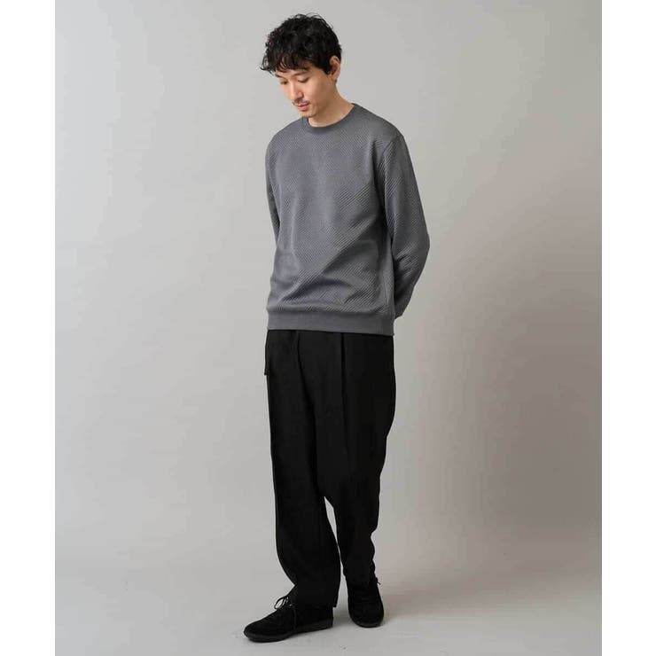 幾何ジャカードセミワイドシルエットプルオーバー | a.v.v【MEN】 | 詳細画像13 