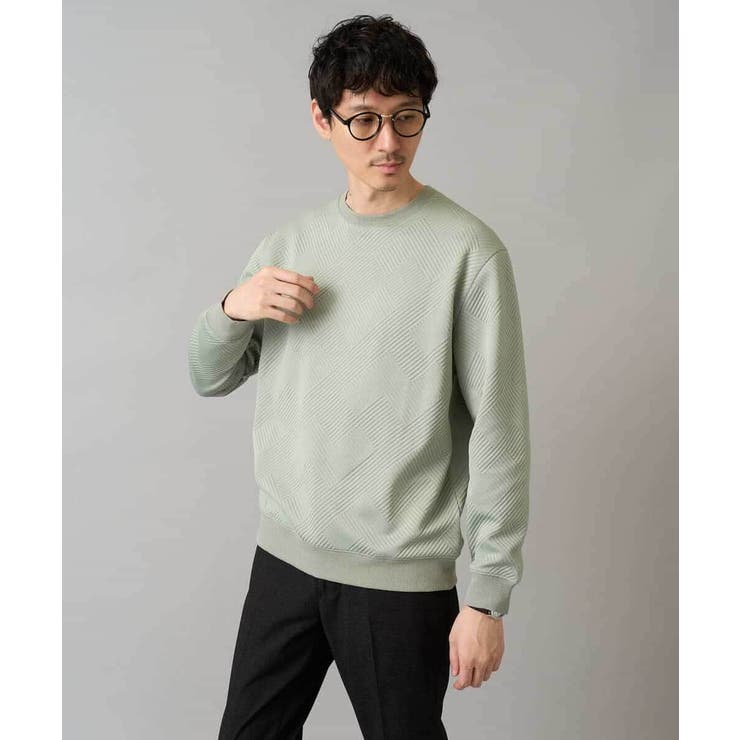 幾何ジャカードセミワイドシルエットプルオーバー | a.v.v【MEN】 | 詳細画像14 