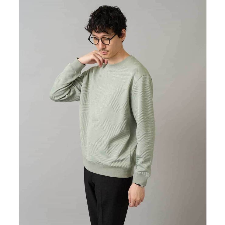 幾何ジャカードセミワイドシルエットプルオーバー | a.v.v【MEN】 | 詳細画像15 