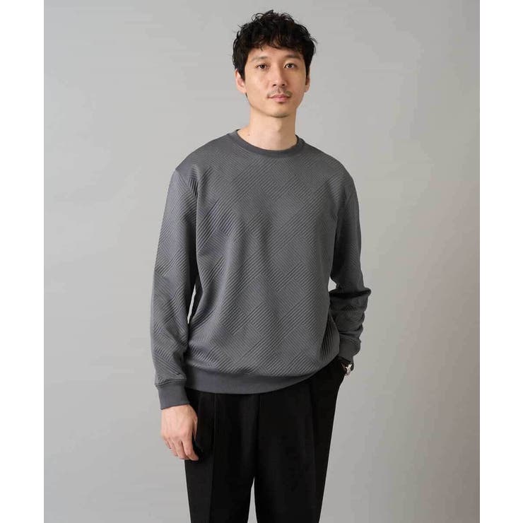 幾何ジャカードセミワイドシルエットプルオーバー | a.v.v【MEN】 | 詳細画像19 
