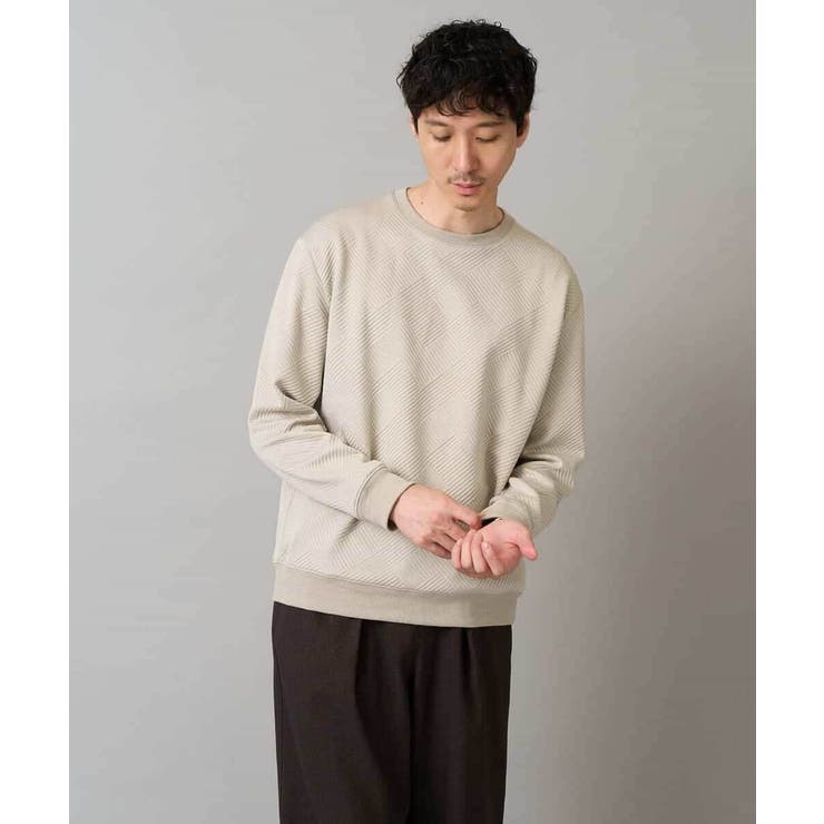 幾何ジャカードセミワイドシルエットプルオーバー | a.v.v【MEN】 | 詳細画像21 