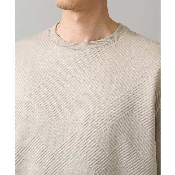 幾何ジャカードセミワイドシルエットプルオーバー | a.v.v【MEN】 | 詳細画像24 