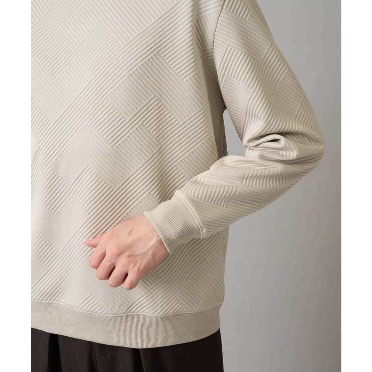 幾何ジャカードセミワイドシルエットプルオーバー | a.v.v【MEN】 | 詳細画像25 