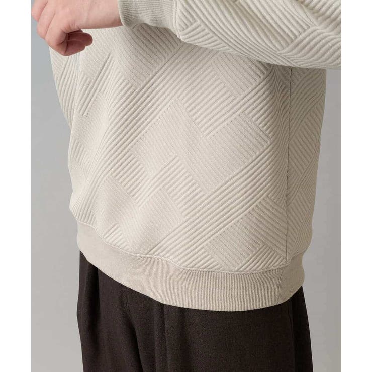 幾何ジャカードセミワイドシルエットプルオーバー | a.v.v【MEN】 | 詳細画像26 