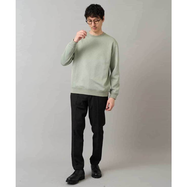 幾何ジャカードセミワイドシルエットプルオーバー | a.v.v【MEN】 | 詳細画像4 