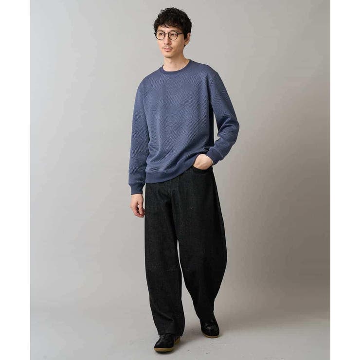 幾何ジャカードセミワイドシルエットプルオーバー | a.v.v【MEN】 | 詳細画像5 