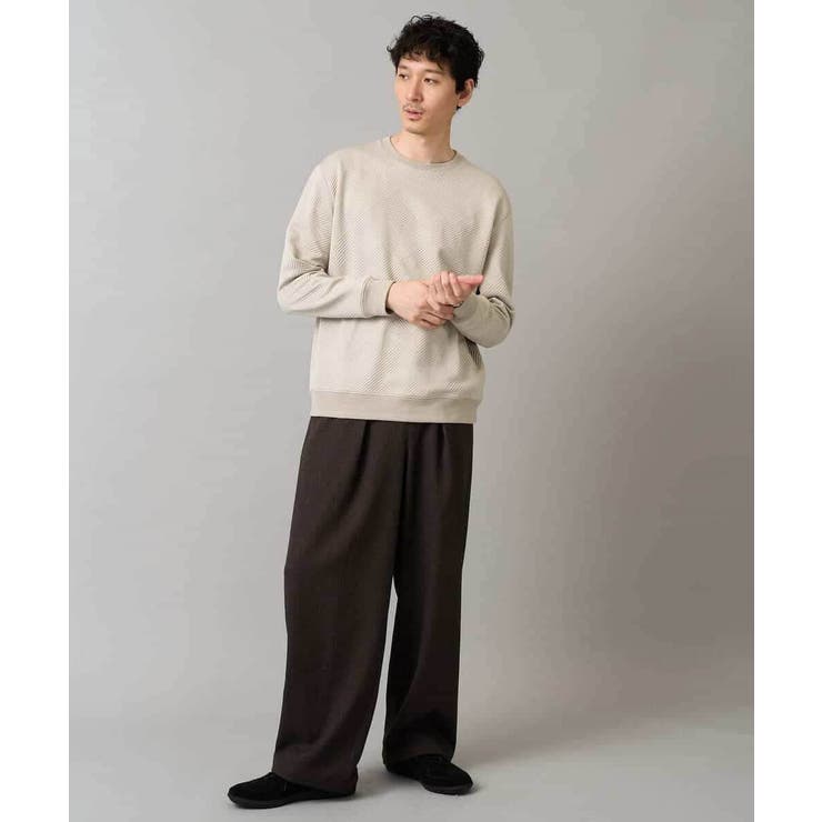 幾何ジャカードセミワイドシルエットプルオーバー | a.v.v【MEN】 | 詳細画像8 
