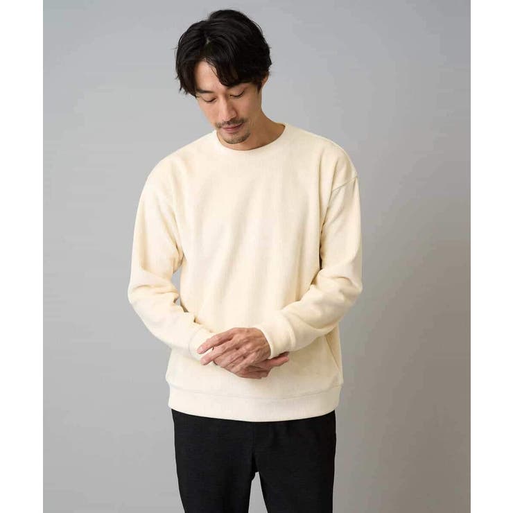 アイボリー | 【洗濯機で洗える】カットコーデュロイプルオーバー | a.v.v【MEN】