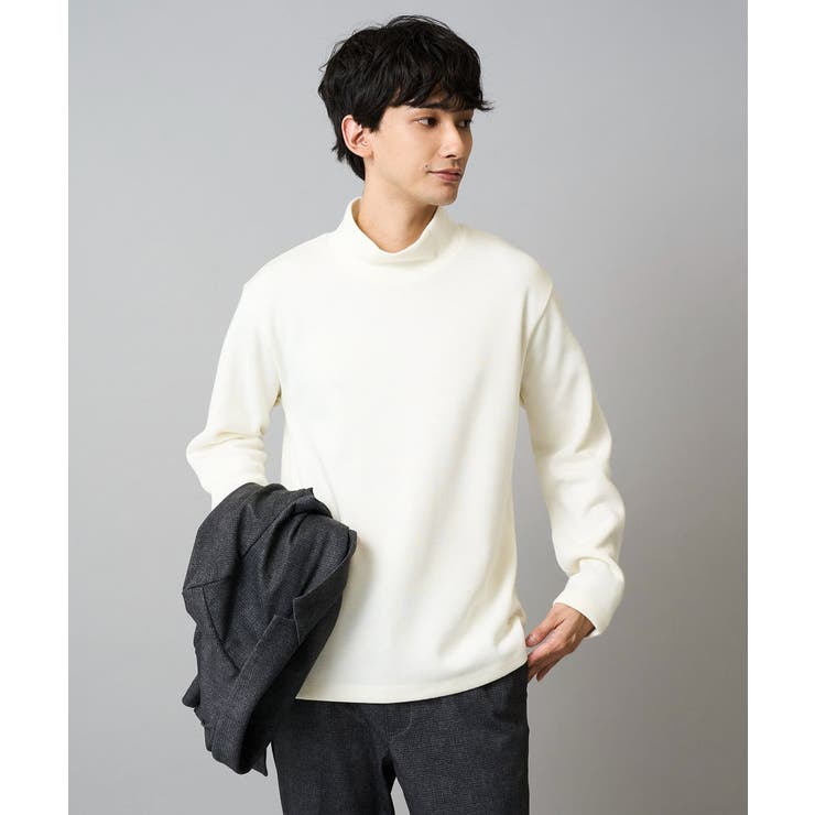 アイボリー | アゼダブルフェイスハイネックカットソー | a.v.v【MEN】