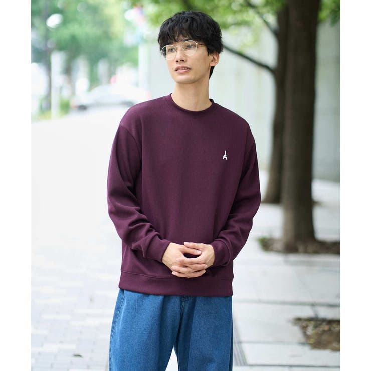 アゼダブルフェイスワンポイント刺繍プルオーバー | a.v.v【MEN】 | 詳細画像41 