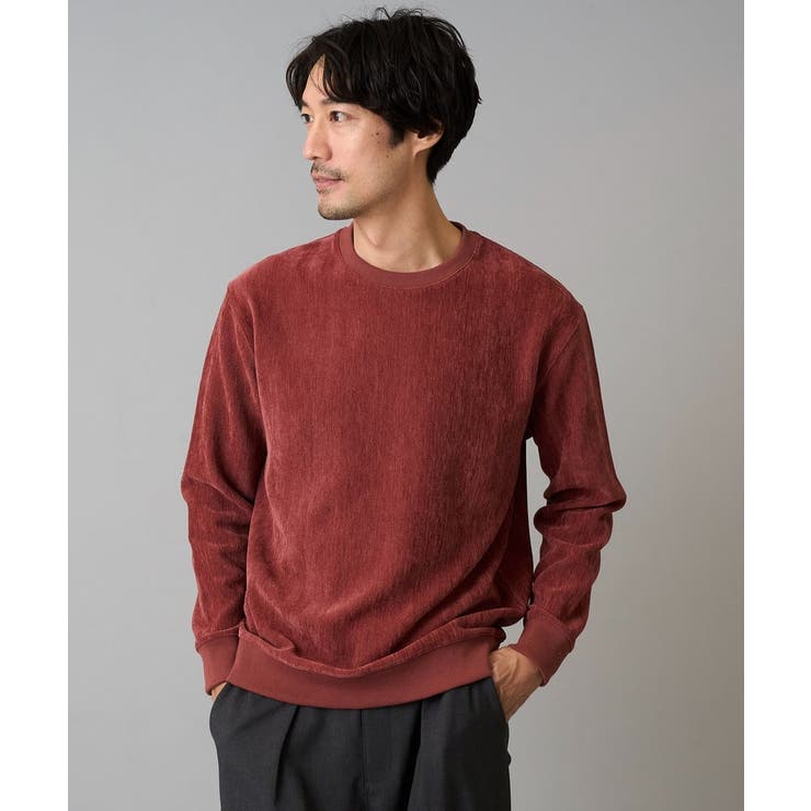 ヘリンボーン起毛セミワイドシルエットプルオーバー | a.v.v【MEN】 | 詳細画像1 