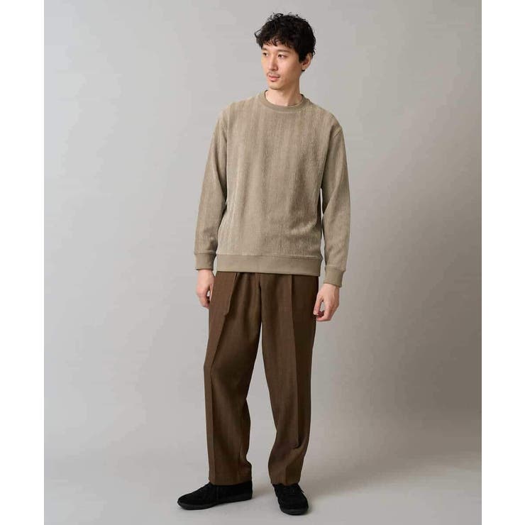 ヘリンボーン起毛セミワイドシルエットプルオーバー | a.v.v【MEN】 | 詳細画像16 