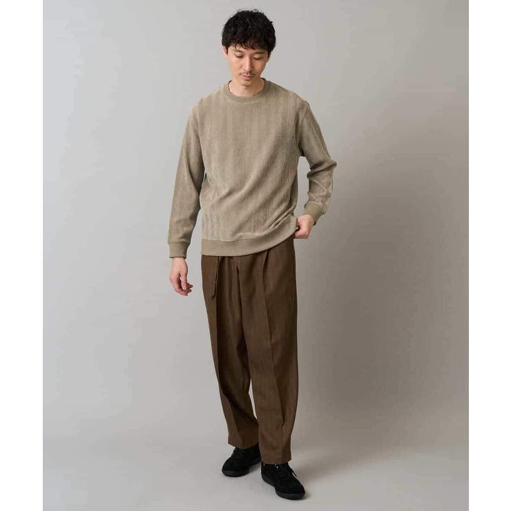 ヘリンボーン起毛セミワイドシルエットプルオーバー | a.v.v【MEN】 | 詳細画像17 