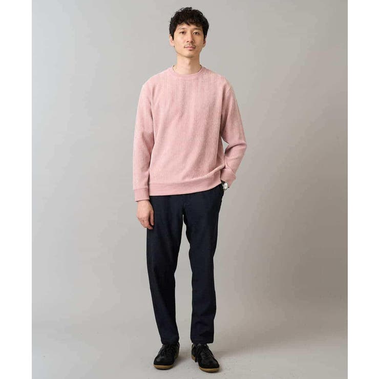 ヘリンボーン起毛セミワイドシルエットプルオーバー | a.v.v【MEN】 | 詳細画像3 