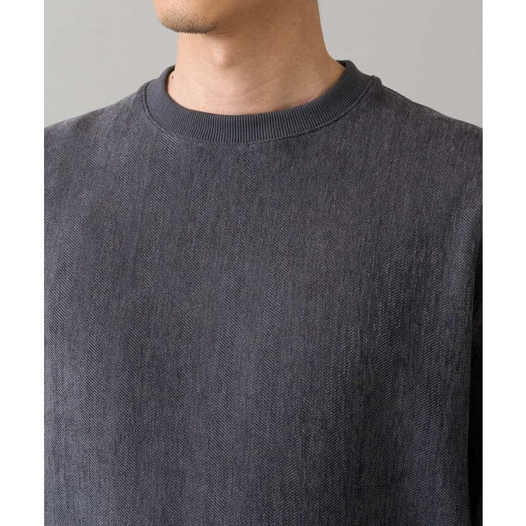 ヘリンボーン起毛セミワイドシルエットプルオーバー | a.v.v【MEN】 | 詳細画像37 