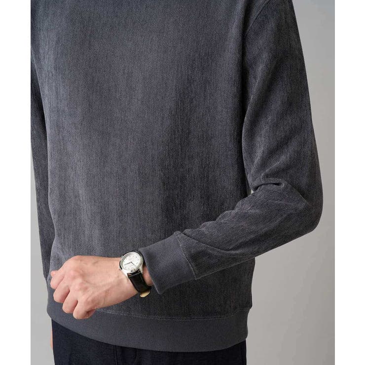 ヘリンボーン起毛セミワイドシルエットプルオーバー | a.v.v【MEN】 | 詳細画像38 