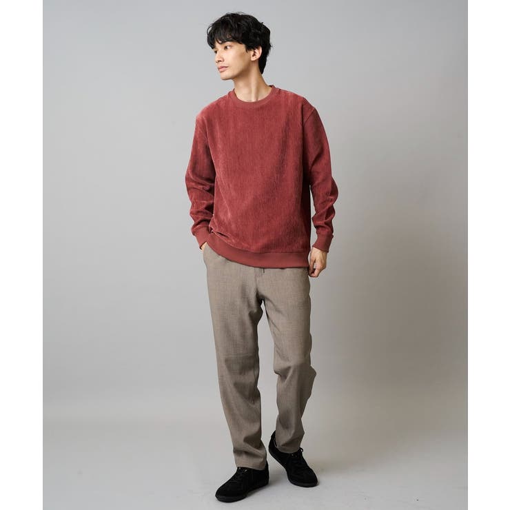 ヘリンボーン起毛セミワイドシルエットプルオーバー | a.v.v【MEN】 | 詳細画像8 