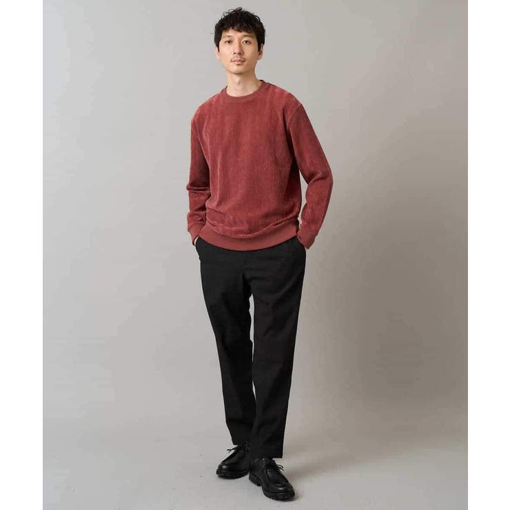ヘリンボーン起毛セミワイドシルエットプルオーバー | a.v.v【MEN】 | 詳細画像9 