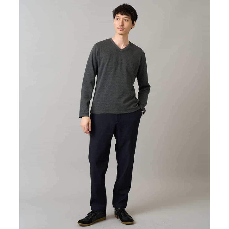 グレンチェックジャカードVネックTシャツ 通勤 ビジネス | a.v.v【MEN】 | 詳細画像10
