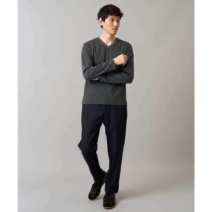 グレンチェックジャカードVネックTシャツ 通勤 ビジネス | a.v.v【MEN】 | 詳細画像11