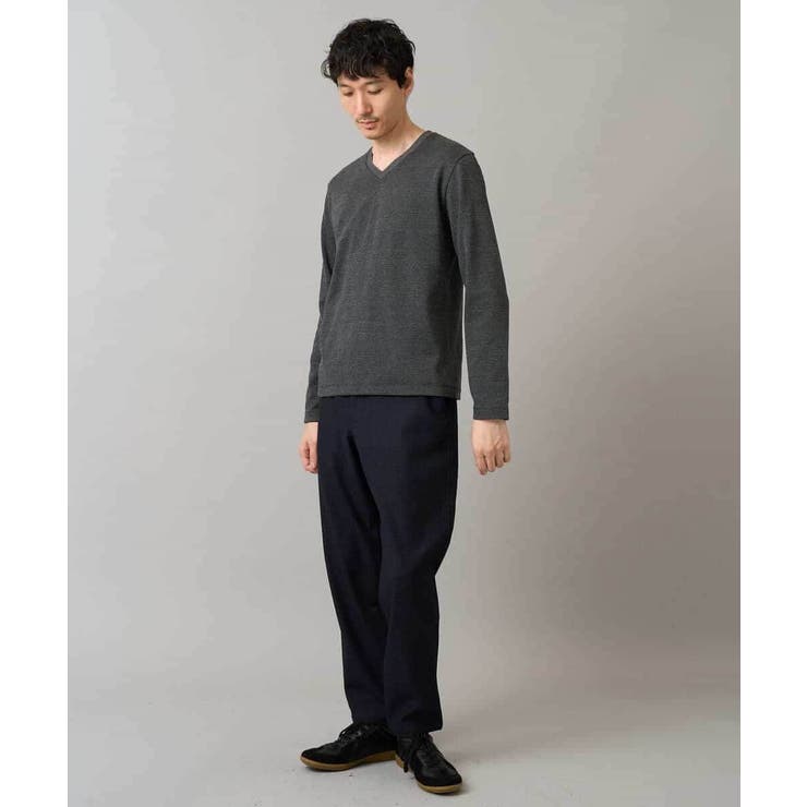グレンチェックジャカードVネックTシャツ 通勤 ビジネス | a.v.v【MEN】 | 詳細画像12