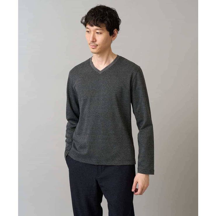 グレンチェックジャカードVネックTシャツ 通勤 ビジネス | a.v.v【MEN】 | 詳細画像19