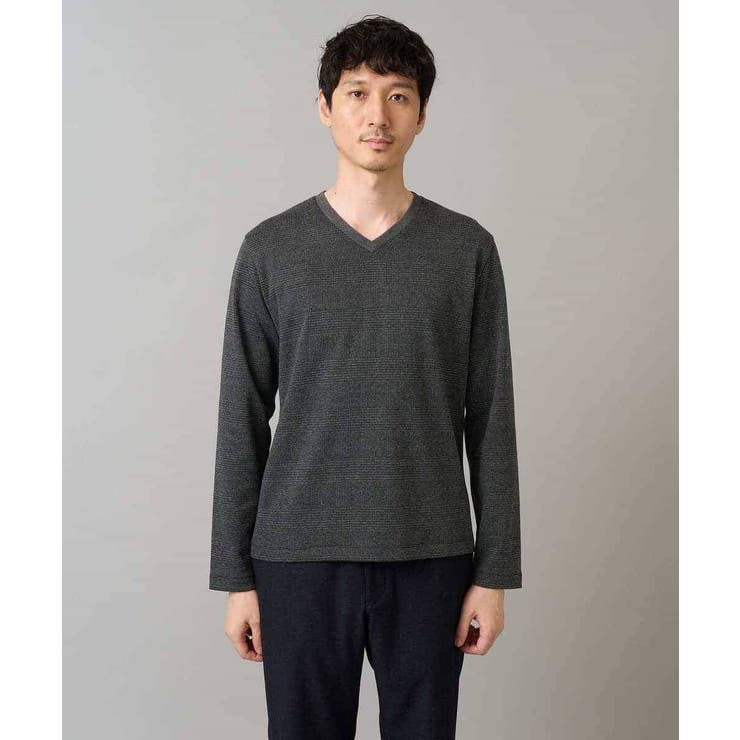 グレンチェックジャカードVネックTシャツ 通勤 ビジネス | a.v.v【MEN】 | 詳細画像21