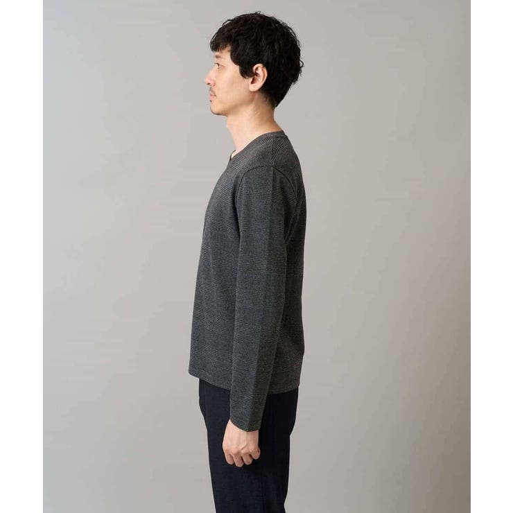 グレンチェックジャカードVネックTシャツ 通勤 ビジネス | a.v.v【MEN】 | 詳細画像22