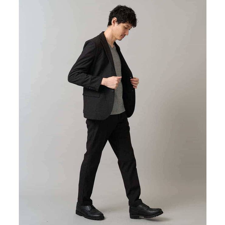 グレンチェックジャカードVネックTシャツ 通勤 ビジネス | a.v.v【MEN】 | 詳細画像7